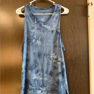 lululemon athletica Blue Tie-Dye Tank Top